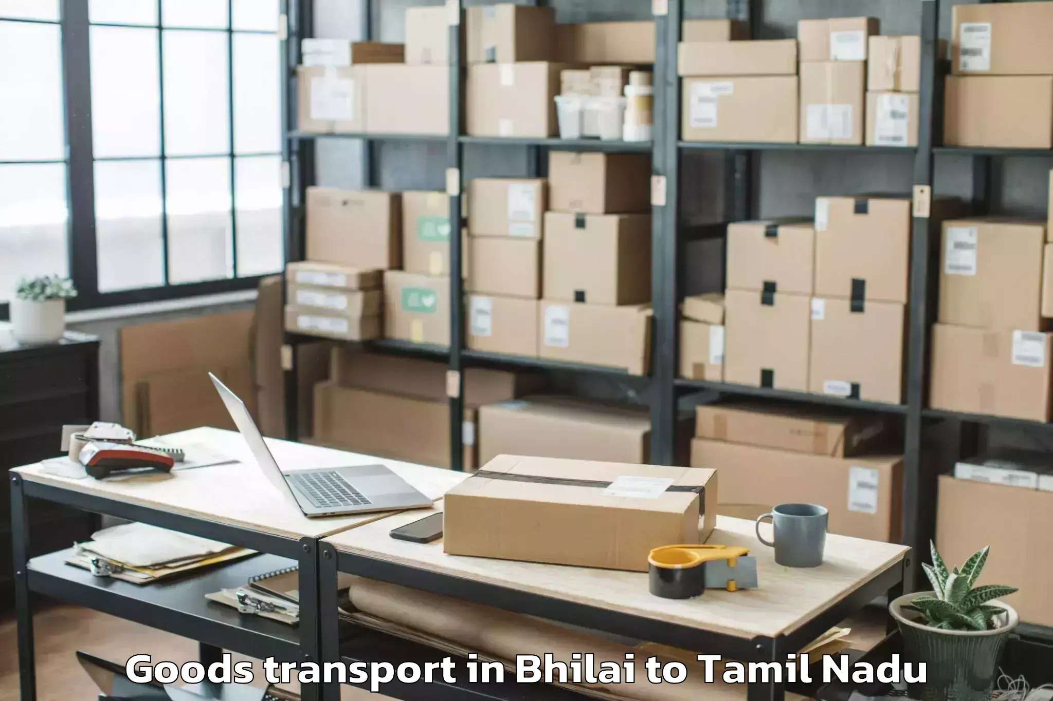 Leading Bhilai to Tiruppalaikudi Goods Transport Provider